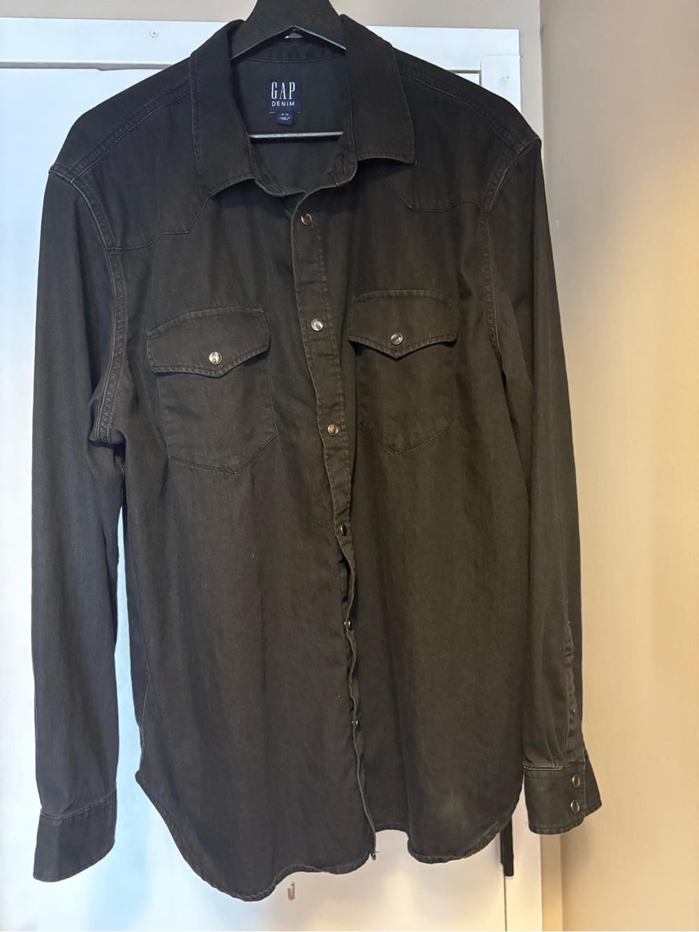 Mens GAP Denim Snap Shirt